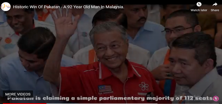 Historic Win Of Pakatan - A 92 Year Old Man In Malaysia